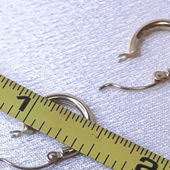 NEW 14kt yellow gold baby/toddler hoop earrings - Picture 4 of 5